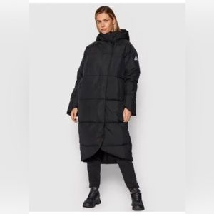 Big baffle heavy down cocoon puffer from Adidas (unisex).